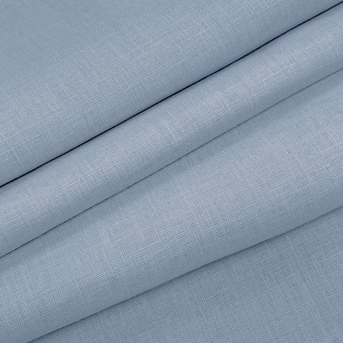 10632  Emma Linen Chambray, Blue - Mag Fabric