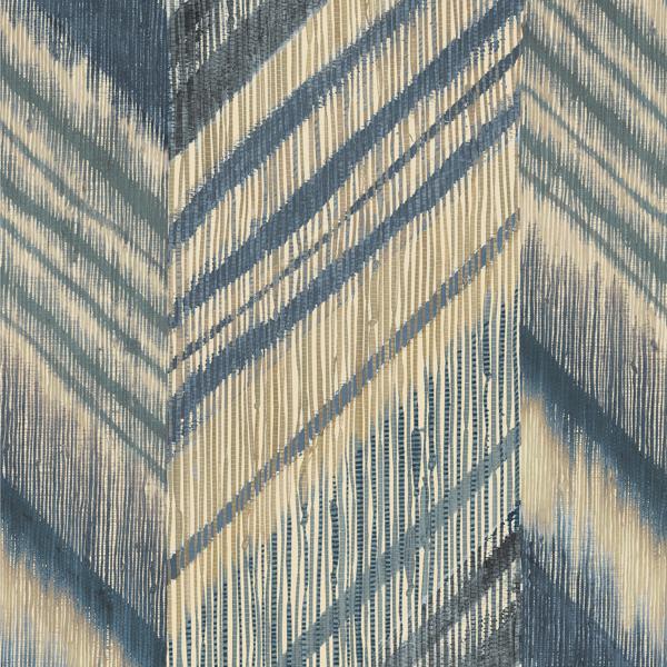 Sample - Ew15029.695.0 | Santa Fe, Blue Chevron - Threads Wallpaper