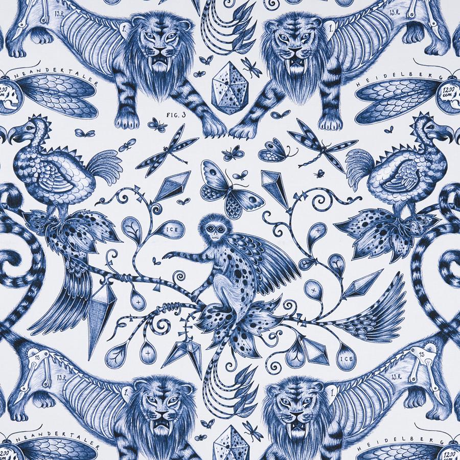 Order F1109/01 Extinct Animal/Insect by Clarke And Clarke Fabric