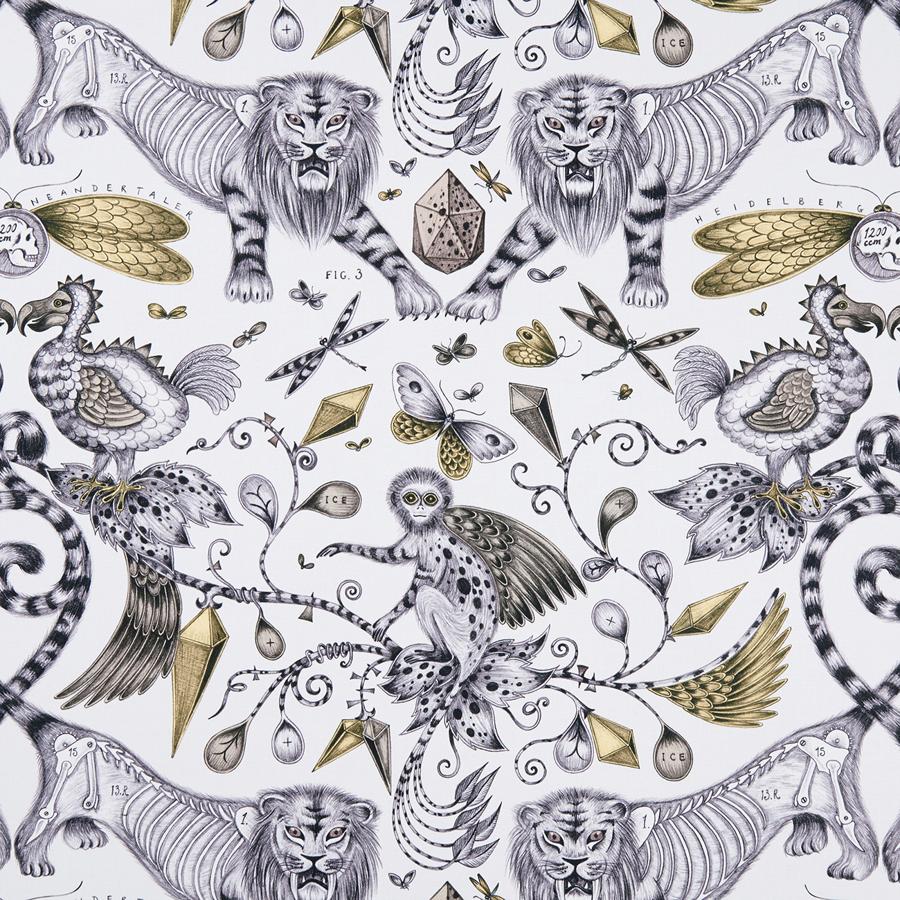 Sample F1109/02 Extinct Animal/Insect Clarke And Clarke Fabric