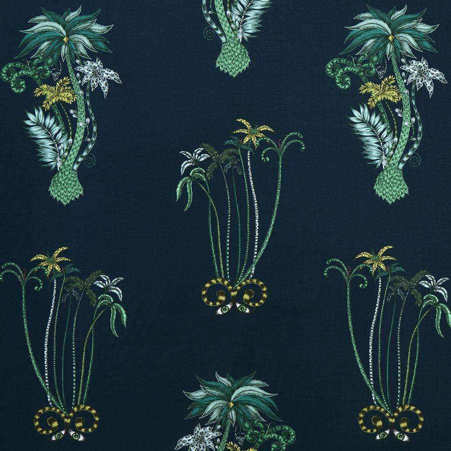 Sample F1110/03 Jungle Palms Botanical Clarke And Clarke Fabric