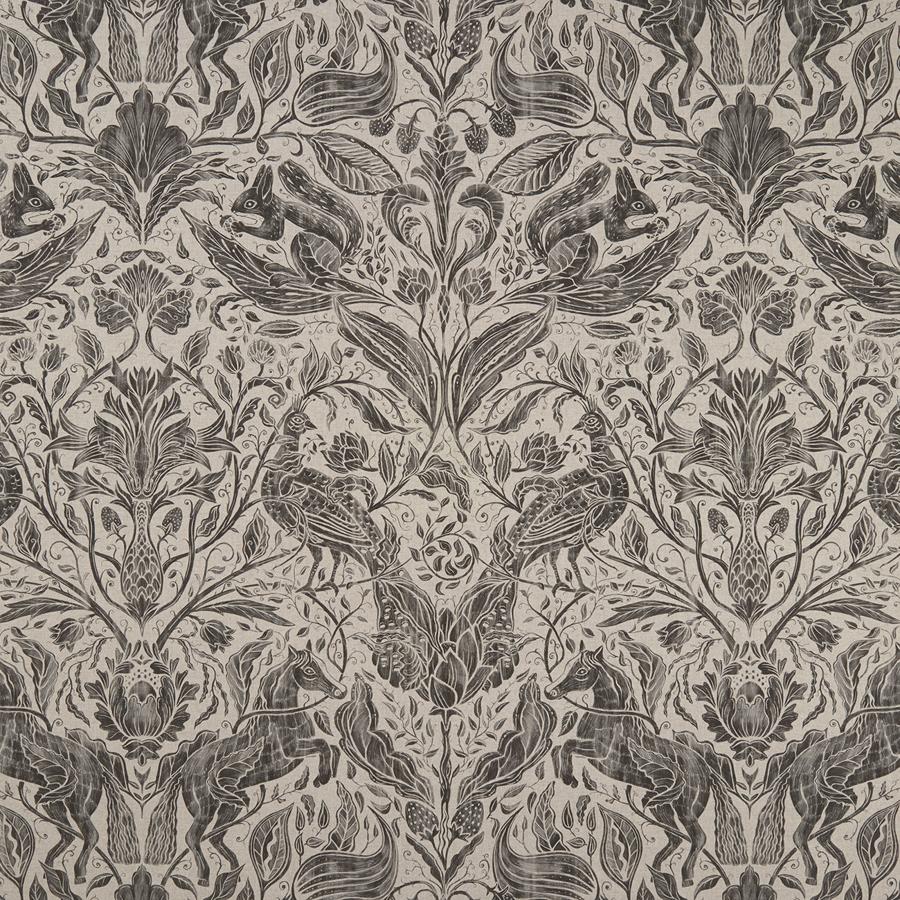 Sample F1158/01 Forest Trail Damask Clarke And Clarke Fabric