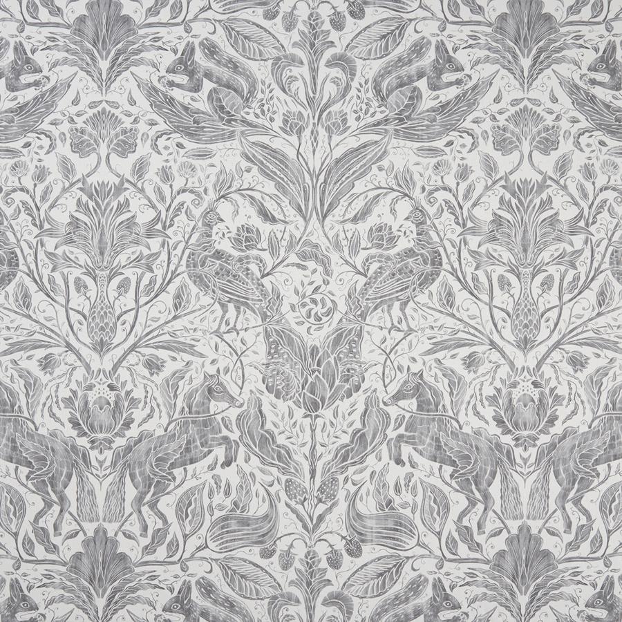 Sample F1159/03 Forest Trail Damask Clarke And Clarke Fabric