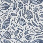 Sample F1194-03 Trawler Navy Animal/Insect Clarke And Clarke Fabric