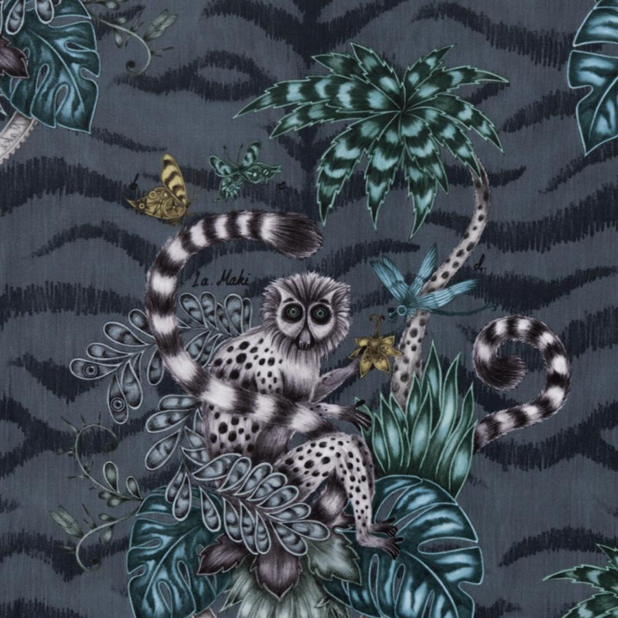 Sample F1211/01 Lemur Velvet Animal/Insect Clarke And Clarke Fabric