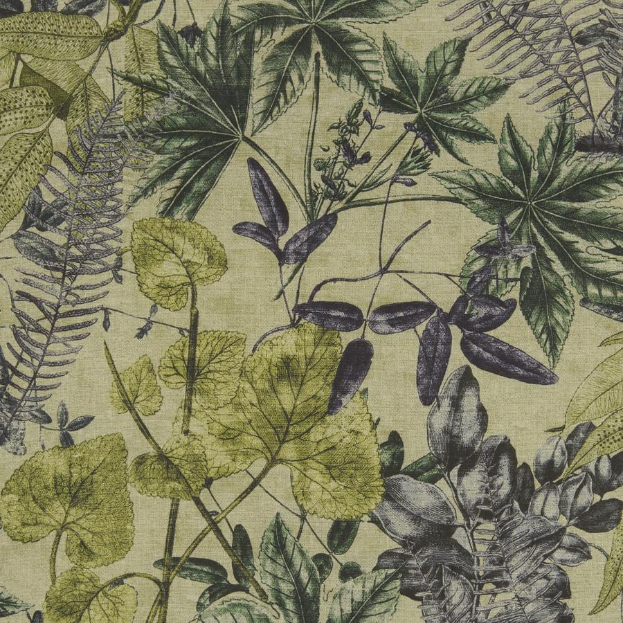 Sample F1301/02 Madagascar Botanical Clarke And Clarke Fabric