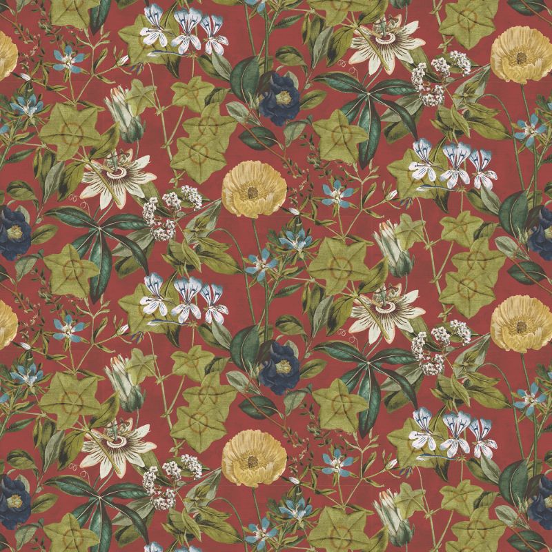 Sample - F1304/10.Cac.0 | Passiflora, Clarke & Clarke Exotica 2 - Clarke And Clarke Fabric