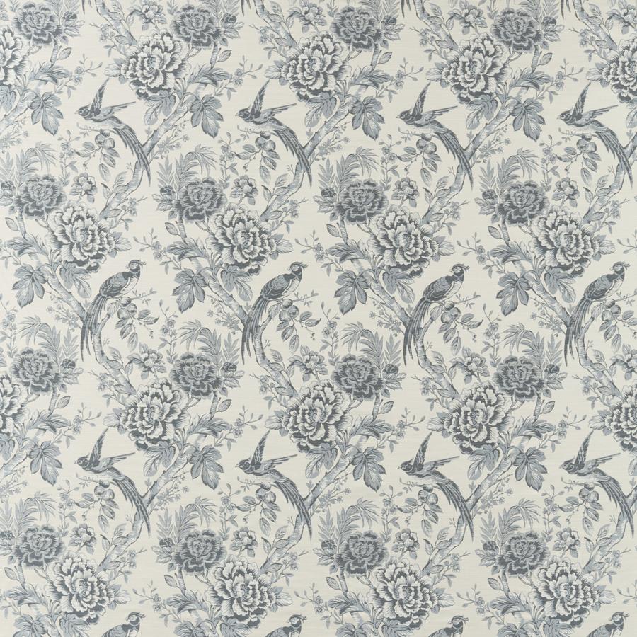 Sample F1429-04 Avium Denim Botanical Clarke And Clarke Fabric