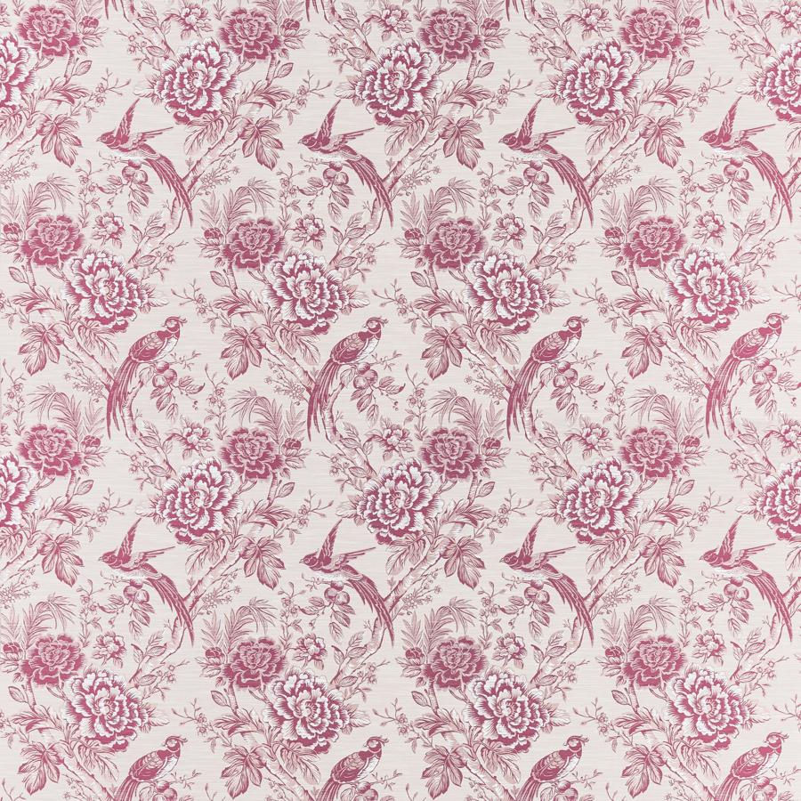 Sample F1429-06 Avium Raspberry Botanical Clarke And Clarke Fabric