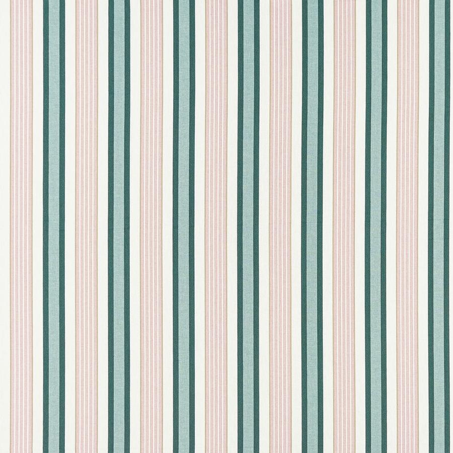 Sample F1430-04 Belvoir Emerald/Blush Stripes Clarke And Clarke Fabric