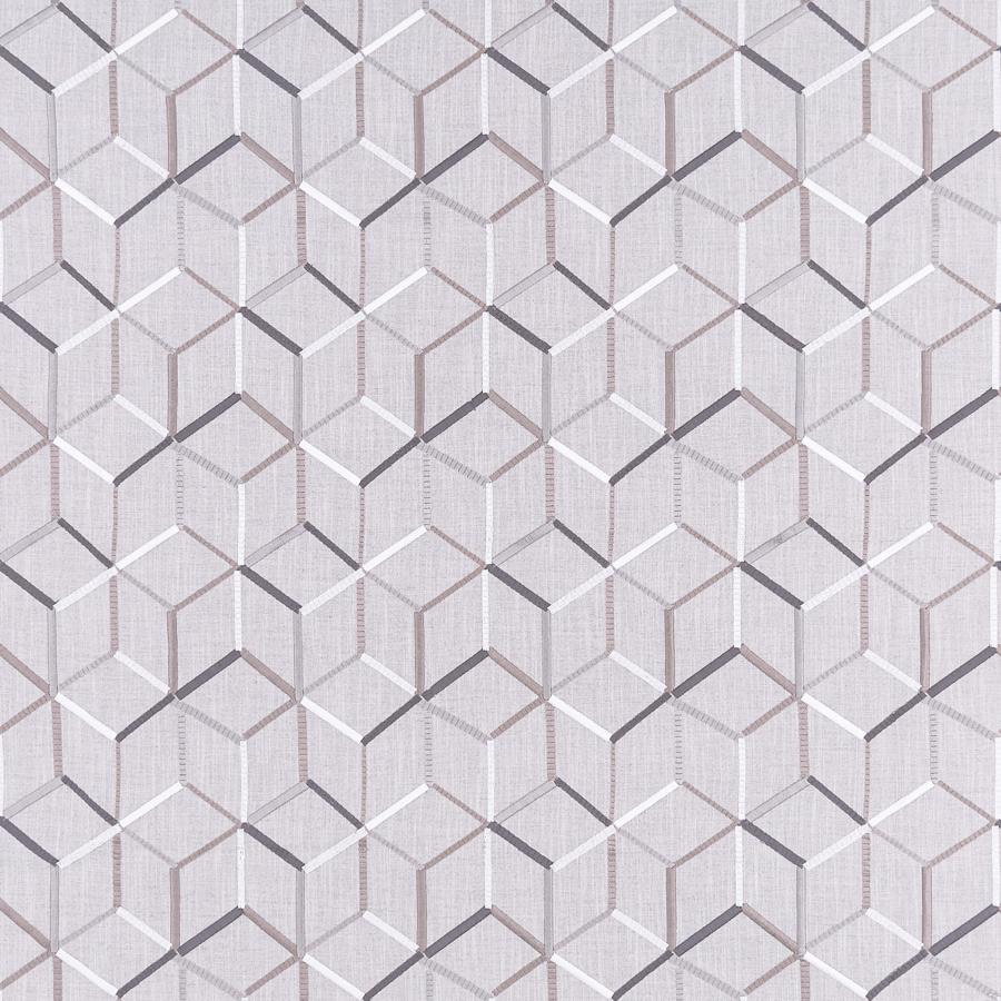 Sample F1443-04 Linear Silver Geometric Clarke And Clarke Fabric