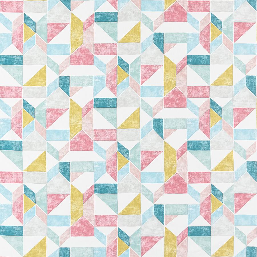 Sample F1464-05 Lanna Summer Geometric Clarke And Clarke Fabric