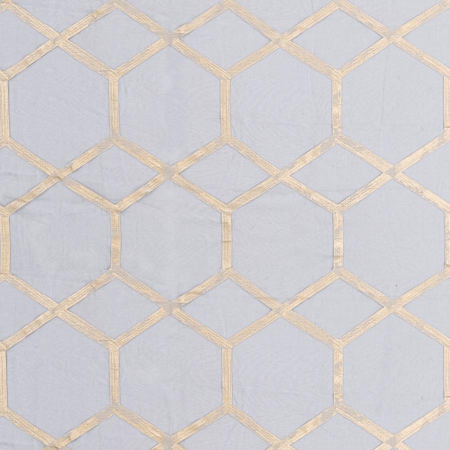 Sample F1469-02 Forma Charcoal/Gold Geometric Clarke And Clarke Fabric