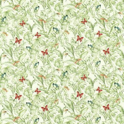 Sample -F1513/05 | Acadia Olive/Spice Botanical & Floral - Clarke And Clarke Fabric