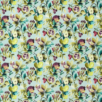 Sample -F1515/02 | Fruta Mineral Velvet Botanical & Floral - Clarke And Clarke Fabric