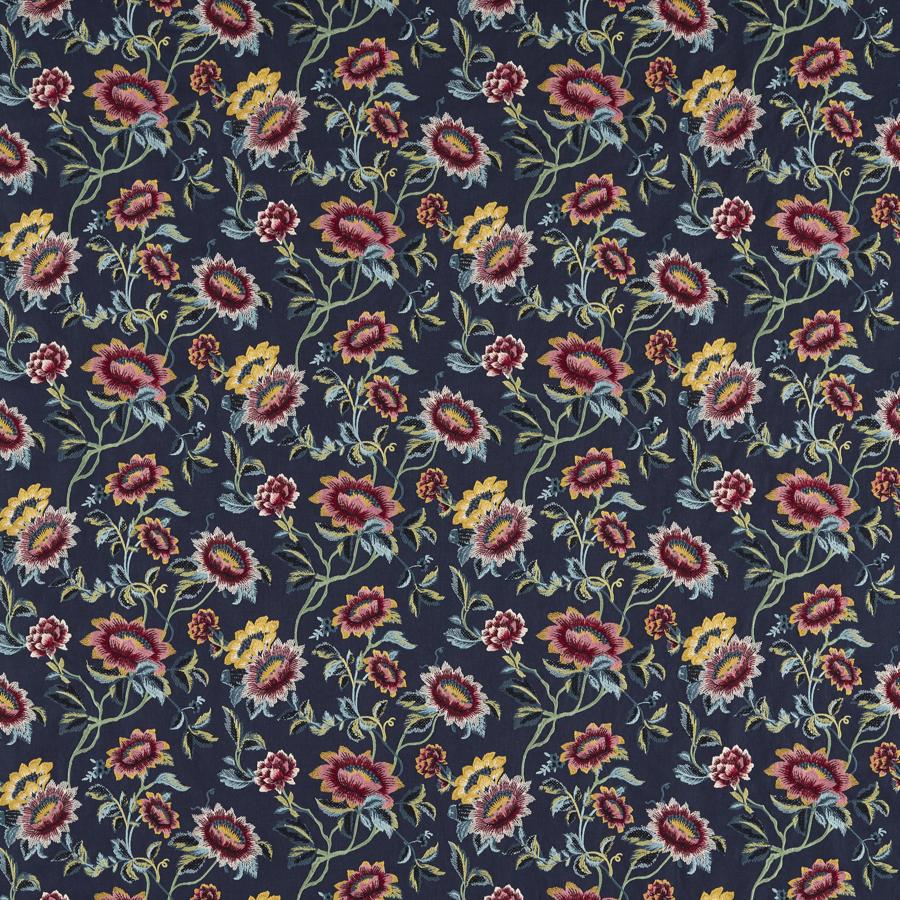 Find F1580/03 Tonquin Midnight Emb Botanical and Floral by Clarke And Clarke Fabric