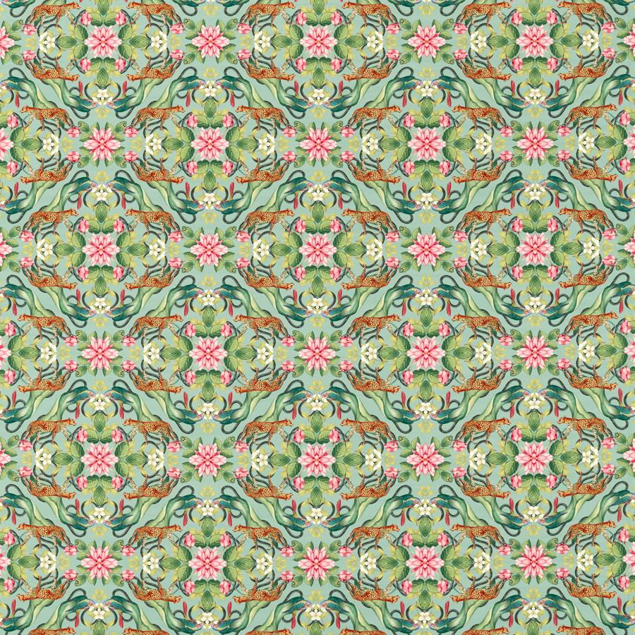 Acquire F1601/01 Menagerie Aqua Animal/Insects by Clarke And Clarke Fabric