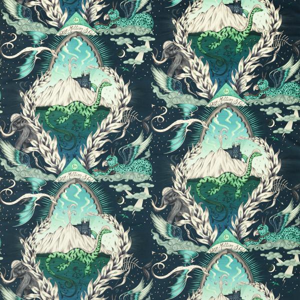 Sample - F1752/01.Cac.0 | Highlandia Velvet, Mythica By Emma J Shipley For C&C - Clarke And Clarke Fabric