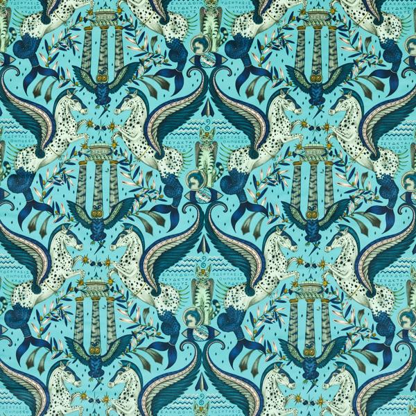 Sample - F1753/01.Cac.0 | Odyssey Mythos Velvet, Mythica By Emma J Shipley For C&C - Clarke And Clarke Fabric