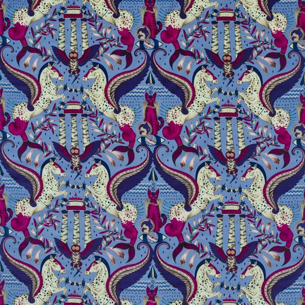 Sample - F1753/02.Cac.0 | Odyssey Mythos Velvet, Mythica By Emma J Shipley For C&C - Clarke And Clarke Fabric