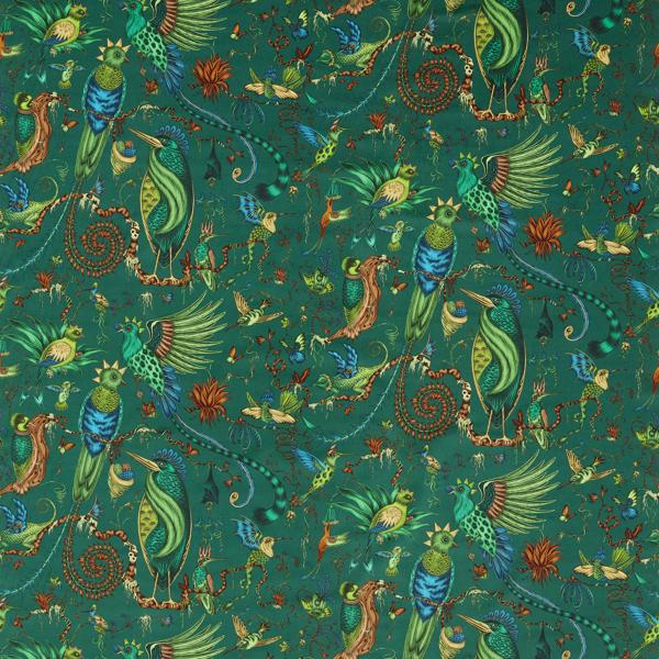 Sample - F1759/02.Cac.0 | Quetzal Velvet, Mythica By Emma J Shipley For C&C - Clarke And Clarke Fabric