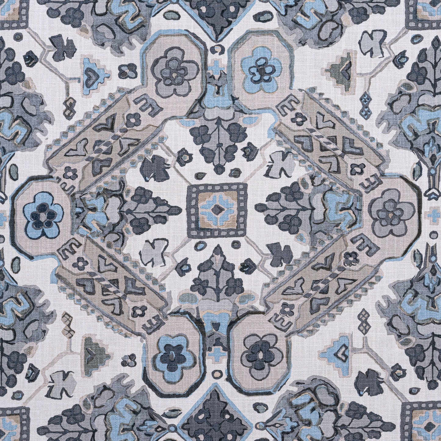 Buy samples of F910828 Persian Carpet Printed Heritage Thibaut Fabrics