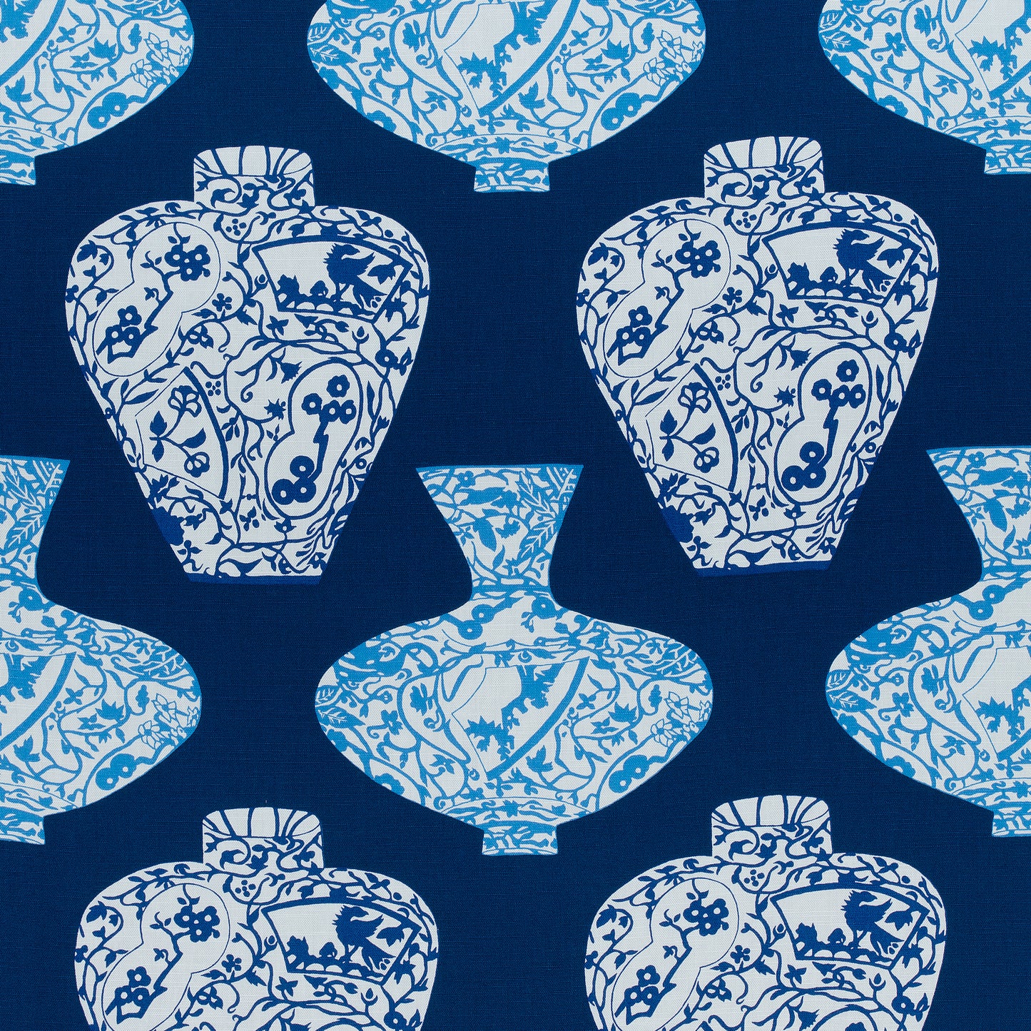 Buy samples of F913124 Imari Vase Printed Summer House Thibaut Fabrics