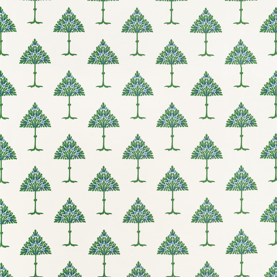 Select Thibaut Fabric Pattern F914615 pattern name May Tree color name Blue and Green.