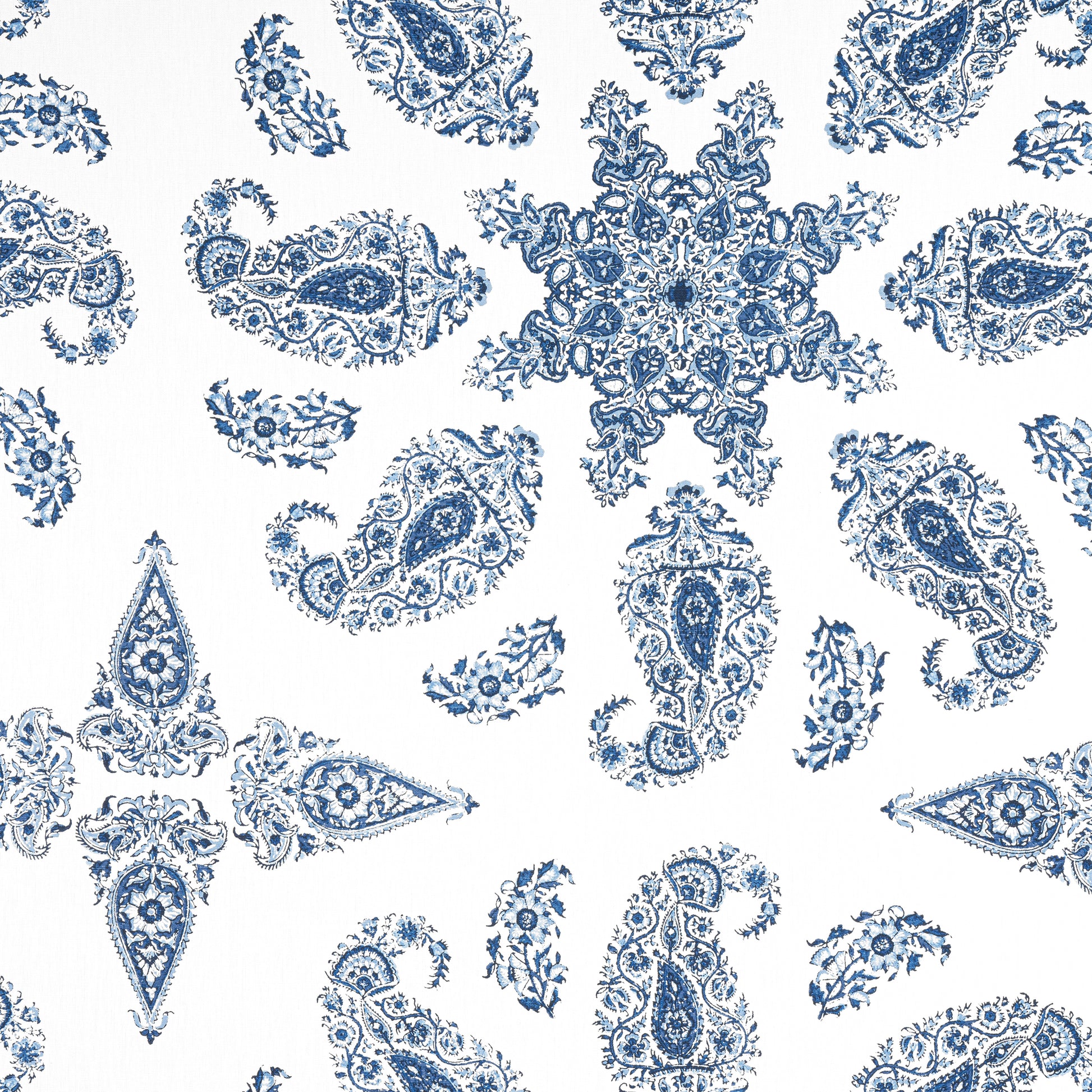 Purchase Thibaut Fabric Item# F936429 pattern name East India color Blue and White