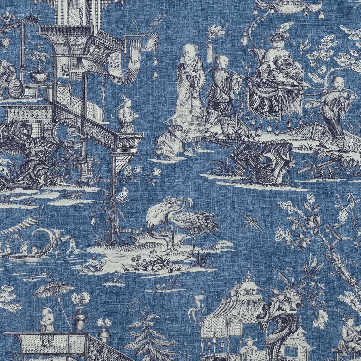 Buy samples of F975465 Cheng Toile Printed Dynasty Thibaut Fabrics