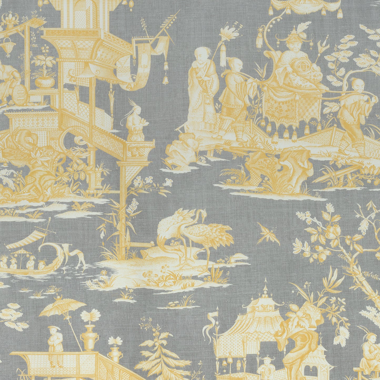 Buy samples of F975470 Cheng Toile Printed Dynasty Thibaut Fabrics