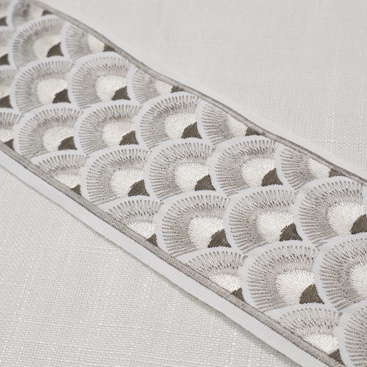 Purchase Mag Fabric Item 11469 pattern name Fanny Emb Tape Nickel