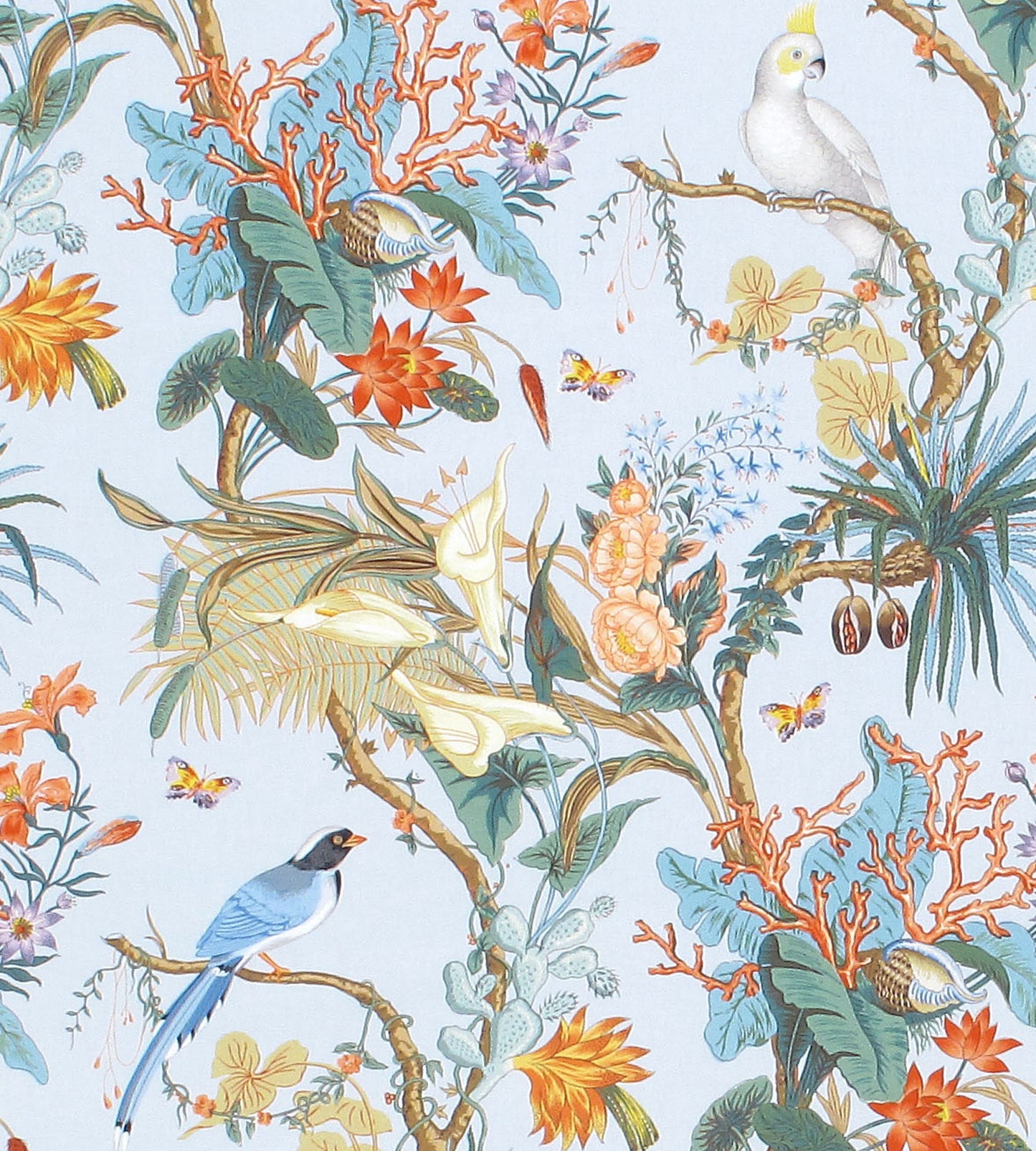 Purchase Old World Weavers Fabric Item# FB 0001CINQ, Cinque Terra Coral Sky 1