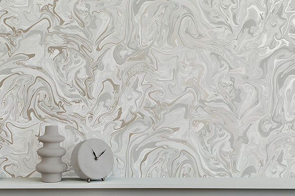 Purchase FD43056 Brewster Wallpaper, Suave Light Grey Marble - Medley12
