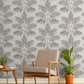 Purchase FD43277 Brewster Wallpaper, Bali Light Grey Palm - Medley12