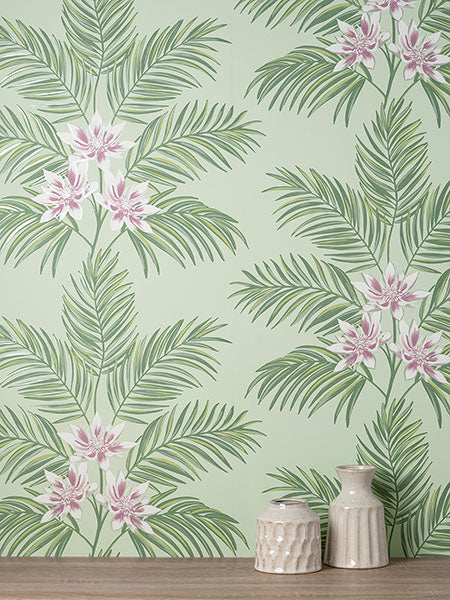 Purchase FD43278 Brewster Wallpaper, Bali Sage Palm - Medley1