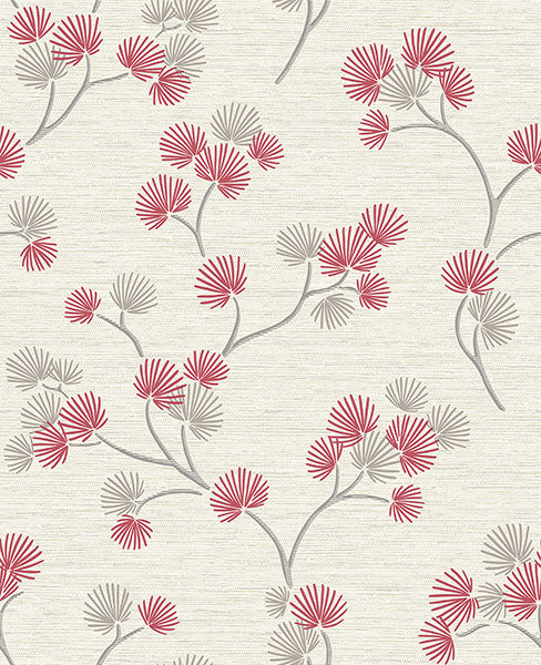 Purchase FD43311 Brewster Wallpaper, Kira Red Trail - Medley