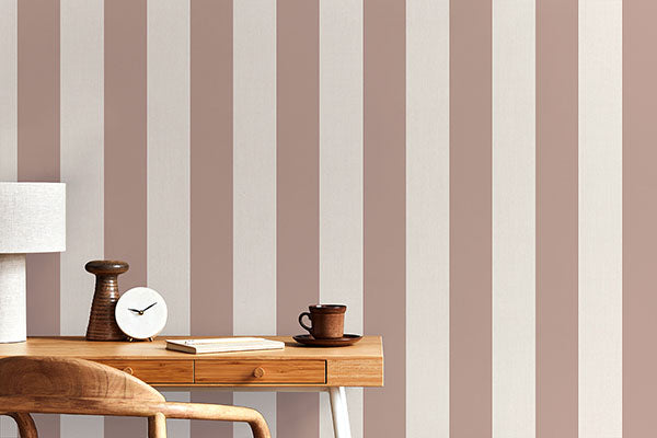 Purchase FD43456 Brewster Wallpaper, Tavish Light Pink Stripe - Medley12