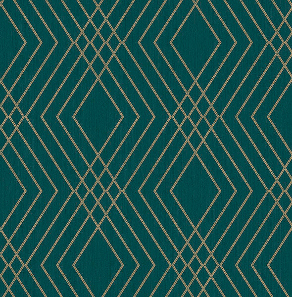 Purchase FD43613 Brewster Wallpaper, Shard Evergreen Trellis - Medley