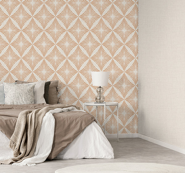 Purchase FD43748 Brewster Wallpaper, Denver Rust Starburst - Medley12