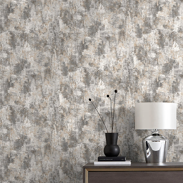 Purchase FD43809 Brewster Wallpaper, Joel Grey Industrial Stone - Medley1