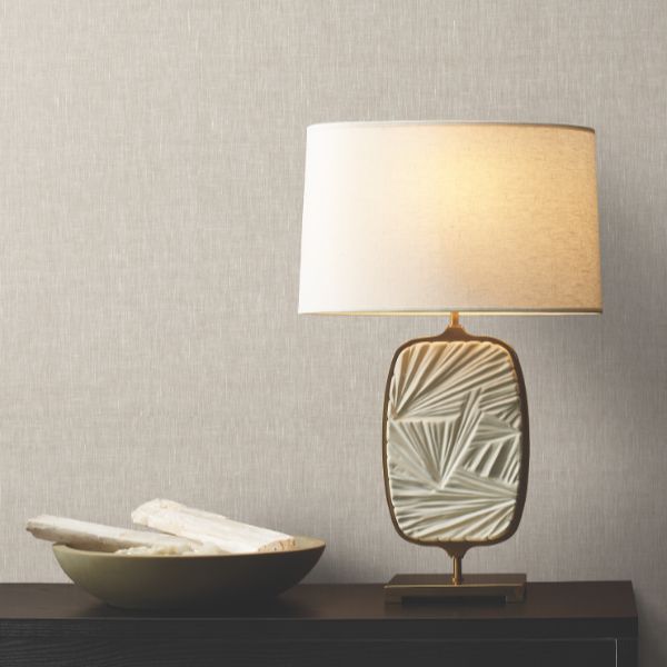 Purchase Grl88129 | Natural Palette Resource, Sheer Linen Silver Lining - Ronald Redding Wallpaper