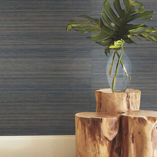 Purchase Grl88408 | Natural Palette Resource, Tailored Abaca Ombre Blue - Ronald Redding Wallpaper