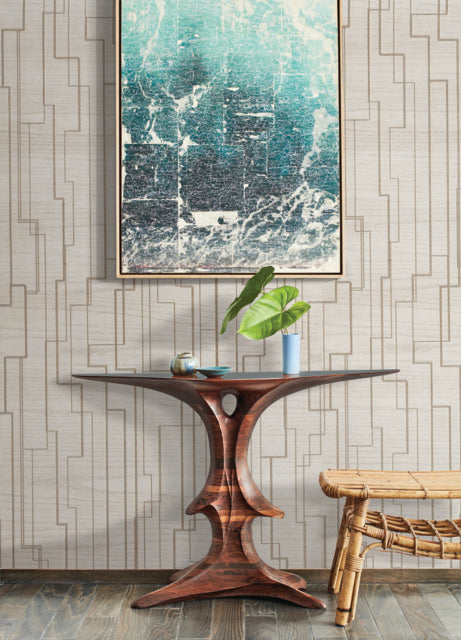 Purchase Gv0257 | Grasscloth & Natural Resource, Inlay Line - Ronald Redding Wallpaper