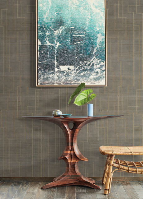 Purchase Gv0259 | Grasscloth & Natural Resource, Inlay Line - Ronald Redding Wallpaper