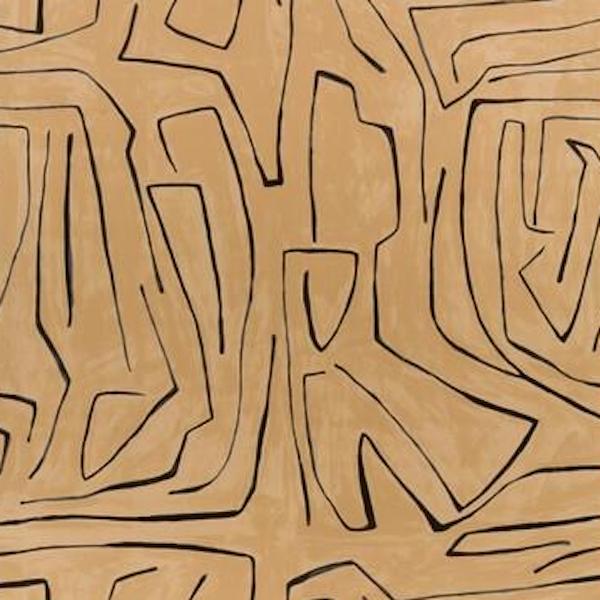 Sample GWP-3501.68.0 Graffito Brown Geometric Lee Jofa Modern Wallpaper