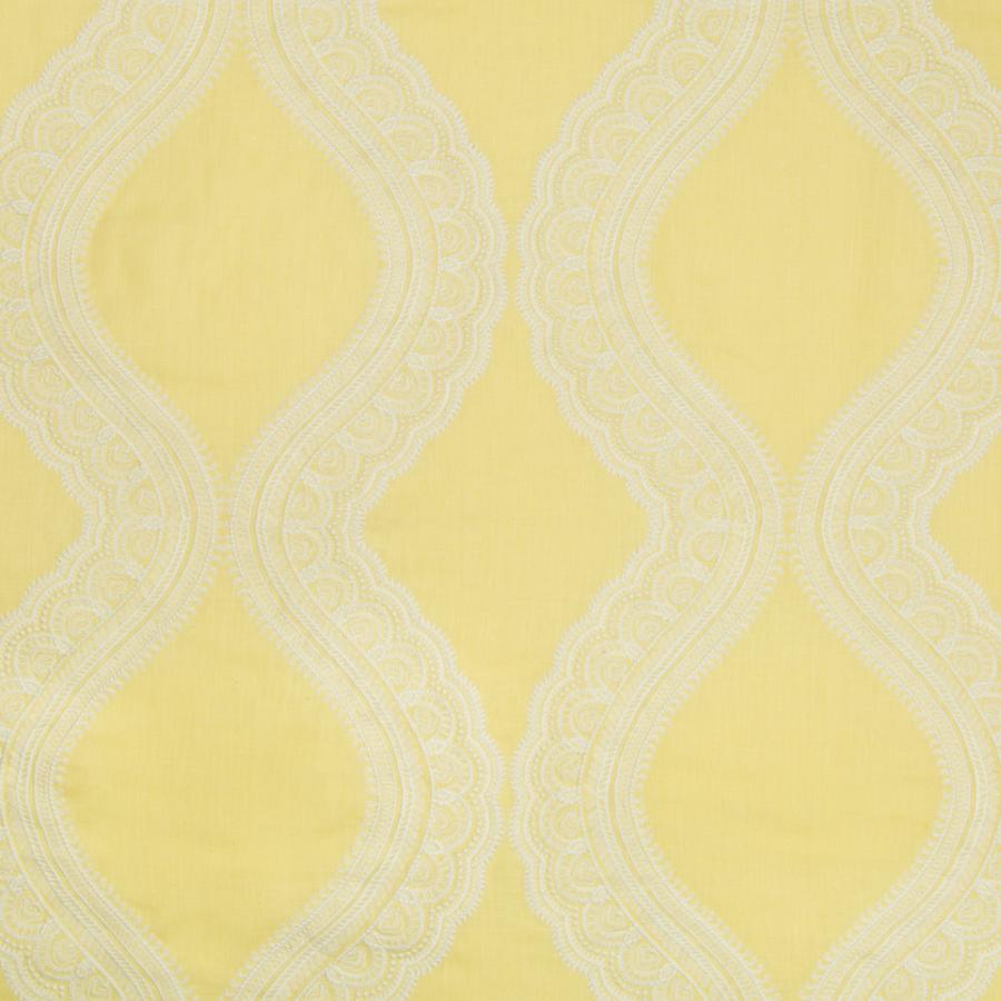 Sample 8017106-14 Isoline Emb Canary Ethnic Brunschwig and Fils Fabric