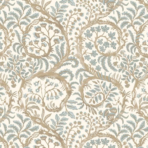 Sample - Jmw1031-01 | Butterrow, Brown Botanical - Kravet Couture Wallpaper - Jmw1031.01.0