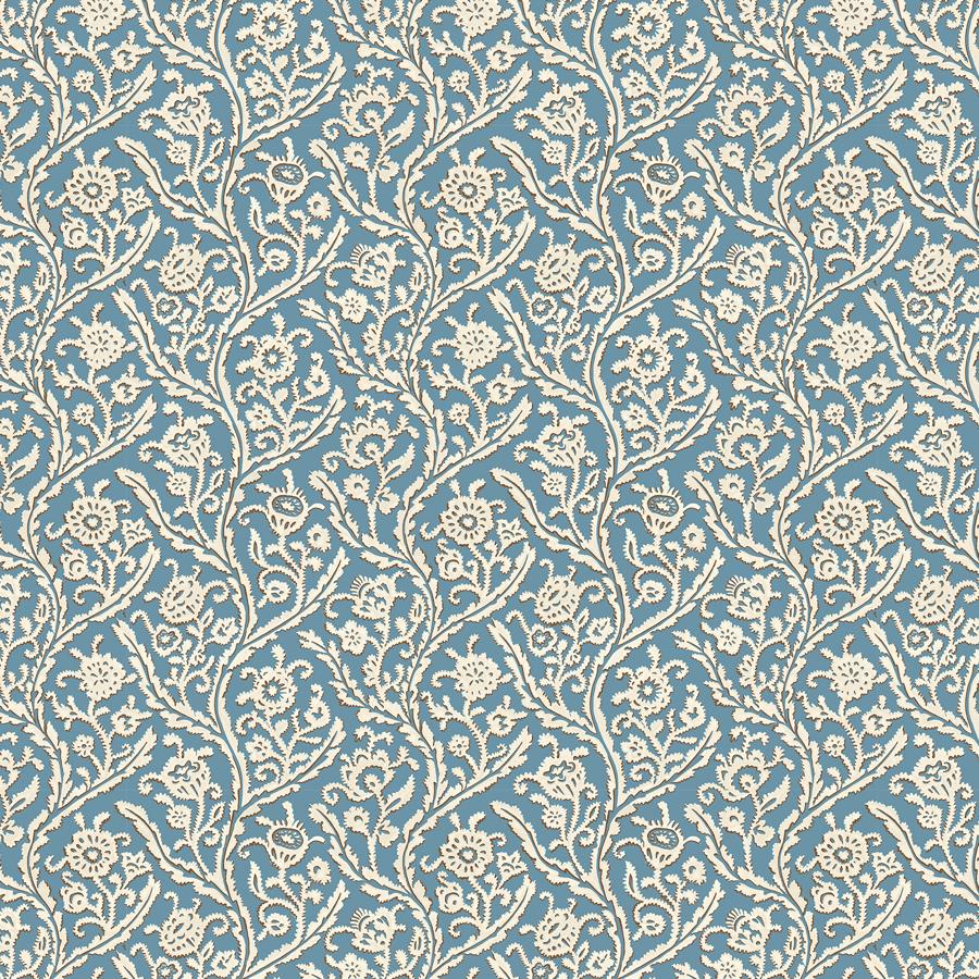 Purchase Jmw1044-61 Letti, Blue Botanical - Kravet Couture Wallpaper - Jmw1044.61.0