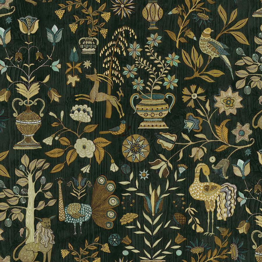 Purchase Jmw1045-11 Fable Garden, Green Novelty - Kravet Couture Wallpaper - Jmw1045.11.0